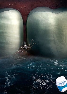 银护洁净，齿间奢享——Silvercare牙线平面广告创意策划